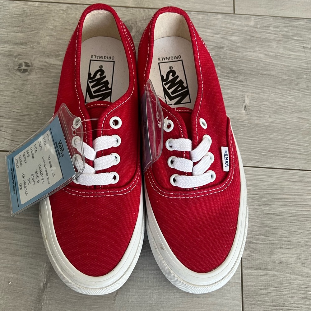 Vans Bold Red Canvas Shoes